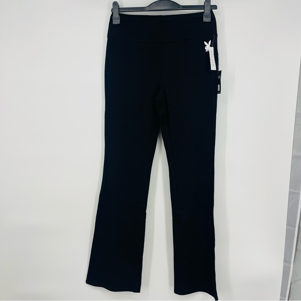 Playboy by Pacsun Black Flare Leggings Size L